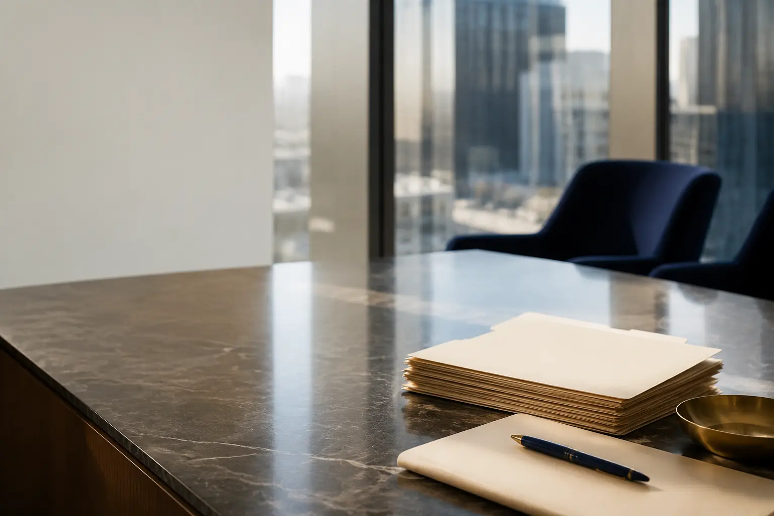 Contemporary title and closing workspace